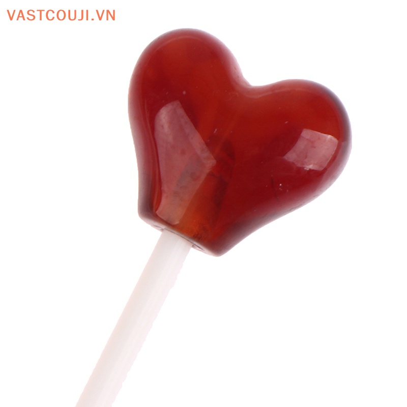 Set 10 Kẹo Mút Trái Tim Nhiều Màu Sắc Dùng Để Làm Đồ Thủ Công