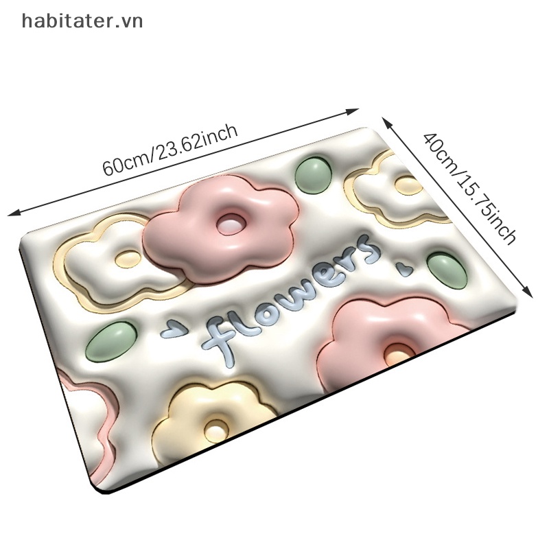 Thảm Chùi Chân Thấm Hút Nước Nhanh Khô In Họa Tiết Hoạt Hình 3d Dễ Thương Cho Phòng Tắm