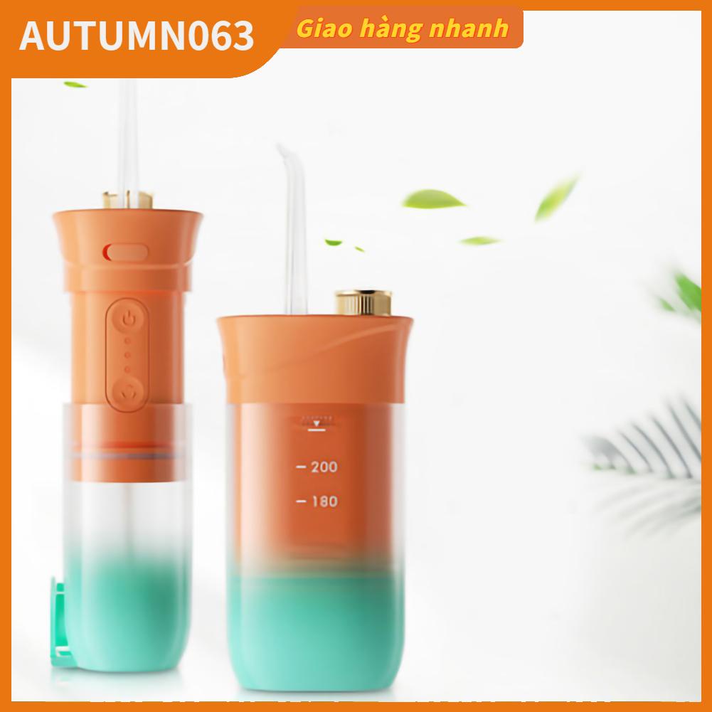 Autumn063 Máy tưới răng điện 3 bánh Xoay 360 độ Bình chứa nước 200ml Có thể mở rộng làm sạch miệng