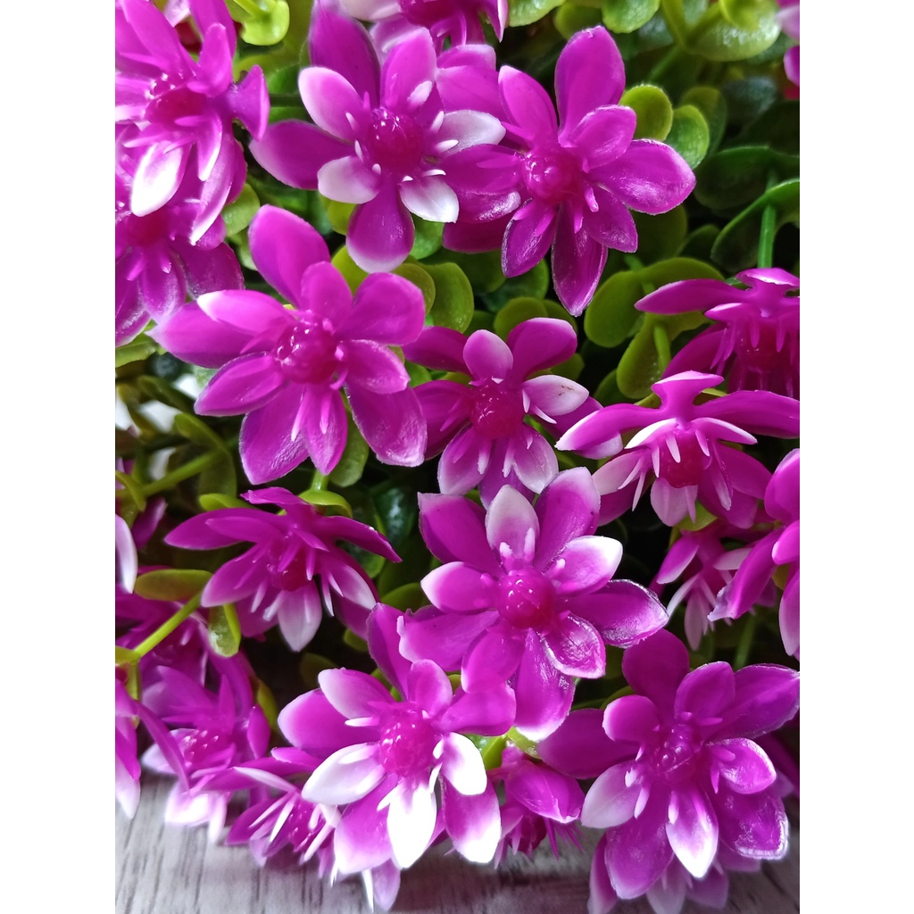 Cành hoa lá điểm cỏ chiêm điểm sen VI129 , hoa giả trang trí