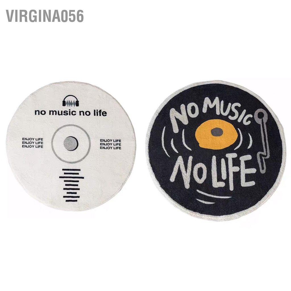 Virgina056 Thảm Thấm Nước Retro Thiết Kế Đĩa CD Chống Trơn Trượt Dày Mềm Mại Giả Cashmere Nhà Tắm