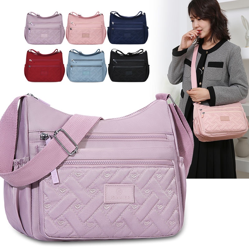 Túi Vải Đeo Chéo Nhiều Ngăn Sức Chứa Lớn Phong Cách Mới Dễ Phối Đồ