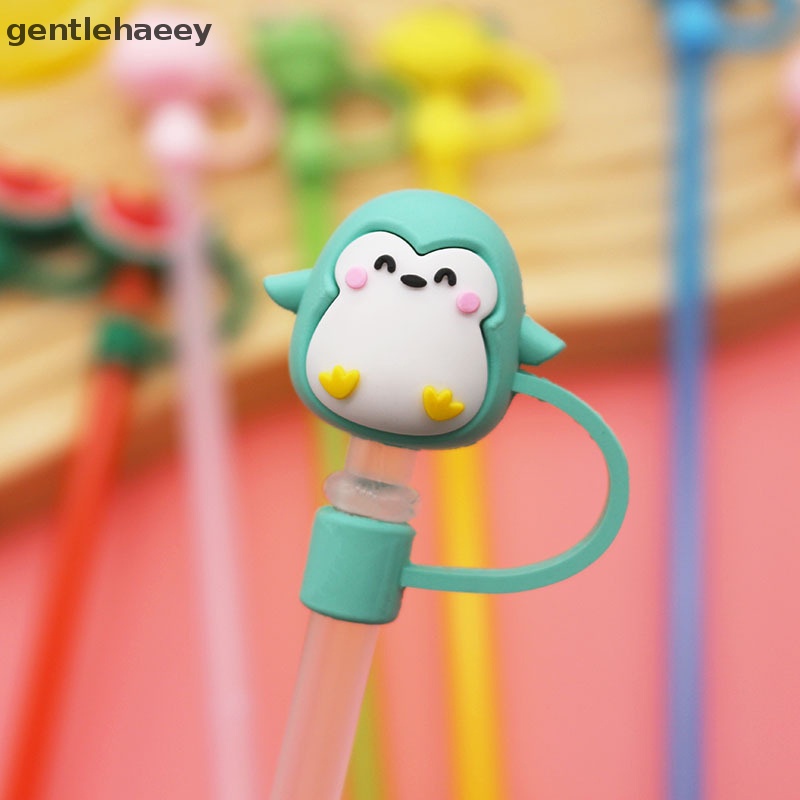 1 Nắp Đậy Ống Hút Bằng Silicon Họa Tiết Hoạt Hình Dễ Thương