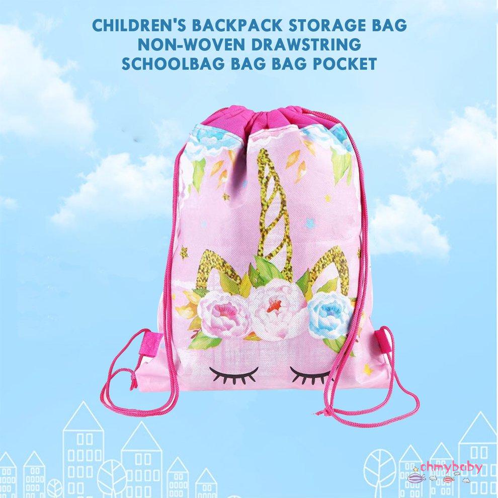 [OMY] Kỳ Lân Túi Hoạt Hình Họa Tiết Ba Lô Bé Gái Có Thể Đảo Chiều Tập Gym Trường Múa Bảo Quản [P/21]