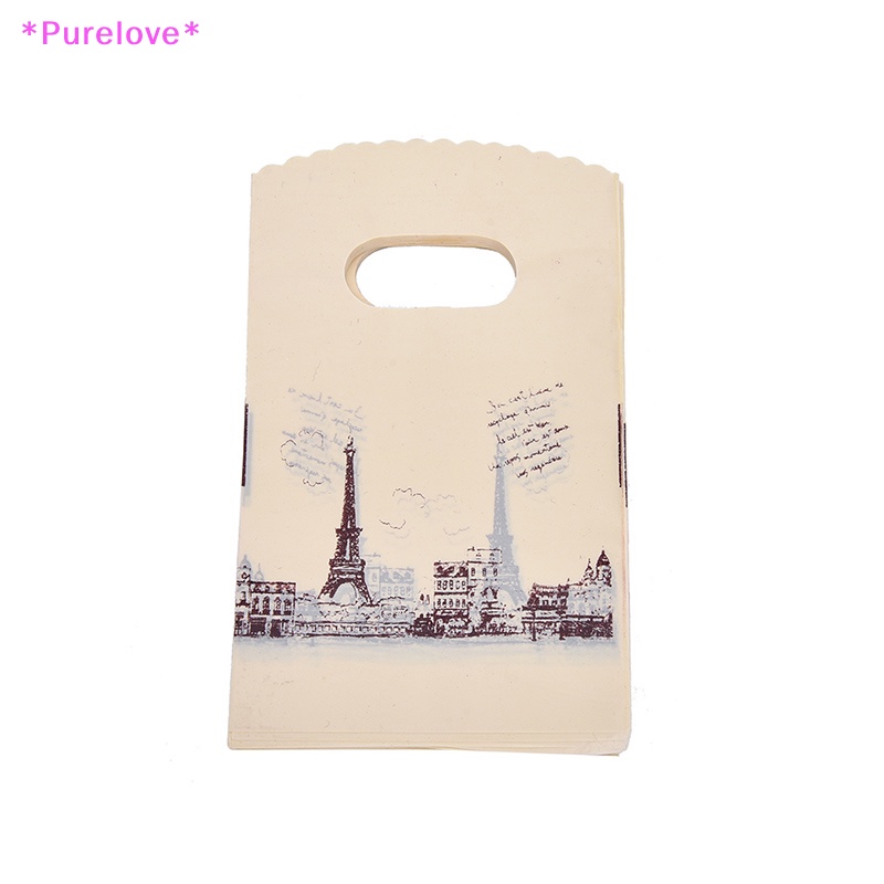 Set 100 Túi Mua Sắm Bằng Nhựa Có Tay Cầm Tiện Lợi Mới