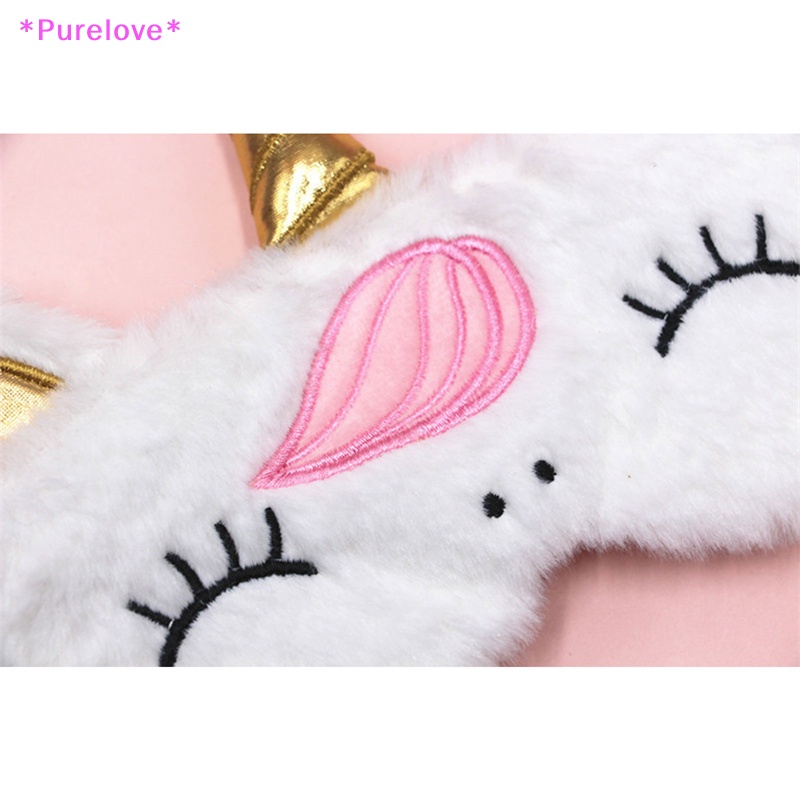 Bịt Mắt Ngủ Hình Kỳ Lân 3D Bằng Lông Nhung Dễ Thương Xinh Xắn