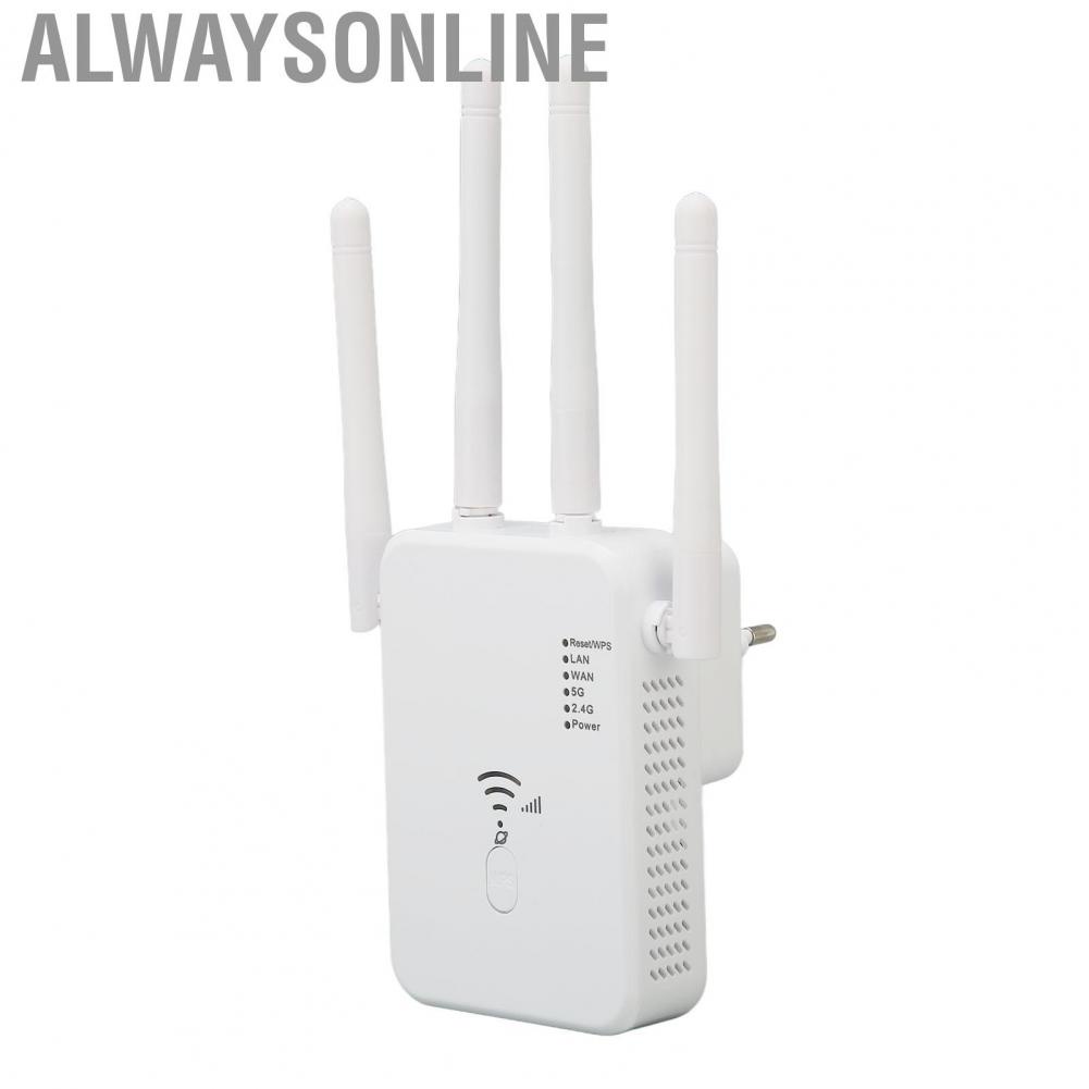 Alwaysonline Extender 1200Mbps Gigabit DualBand Internet For Home Office EU Plug