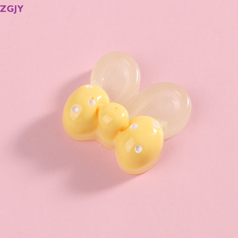 Set 10 Phụ Kiện Trang Trí Ốp Điện Thoại Hình Tai Thỏ Bằng Nhựa Kích Thước 21 * 19mm DIY Mới