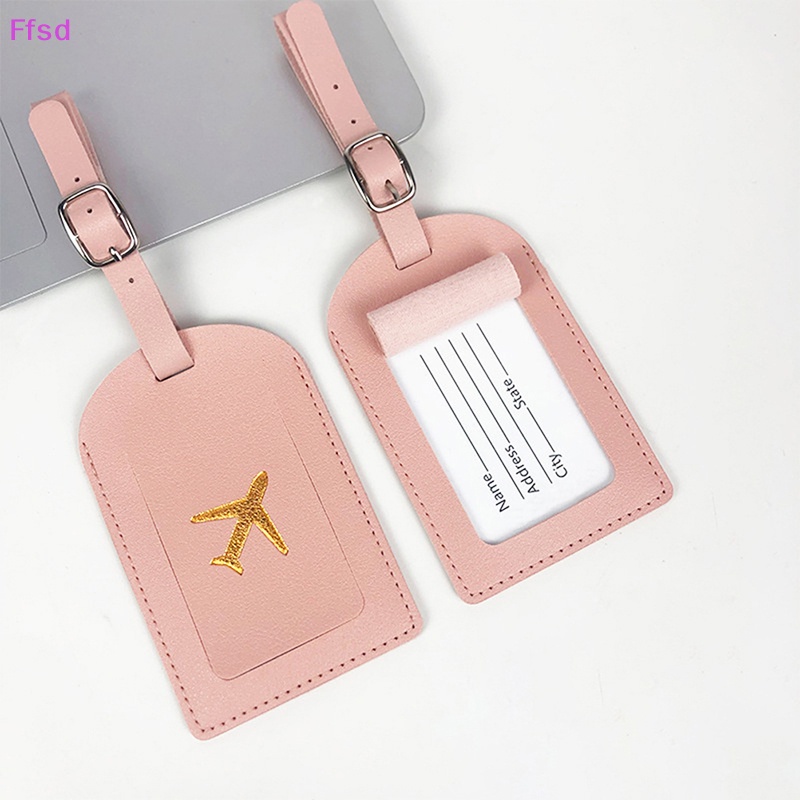 1 Nhãn Đánh Dấu Ghi Tên Gắn Hành Lý Du Lịch Bằng Da PU