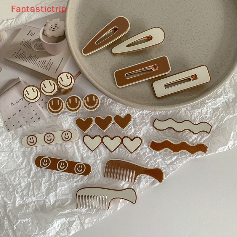 Kẹp Tóc Hình Mặt Cười Lược Kim Loại Thời Trang Hàn Quốc Cho Nữ