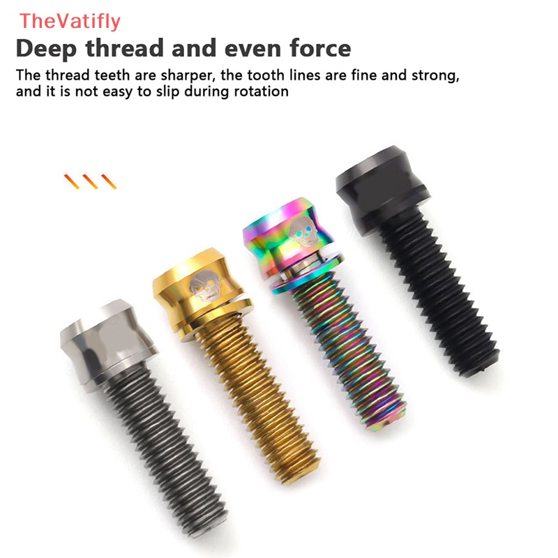 Bộ 4 Ốc Vít M5 * 15 / 17 / 19 Bằng Titan Chuyên Dụng Cho Phanh Đĩa Xe Đạp MTB