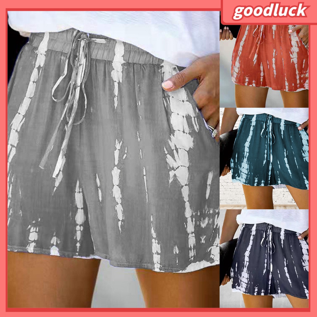 Quần Short Dây Rút Ngắn Kẻ Sọc Có Thể Điều Chỉnh Cho Nữ