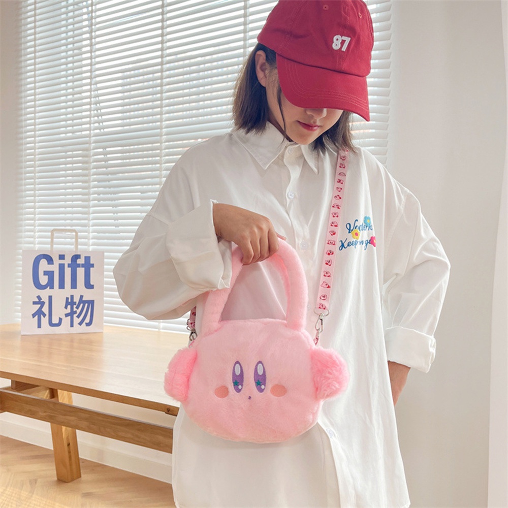 Túi Đeo Chéo Hình Búp Bê Kirby Hoạt Hình Nhồi Bông Đáng Yêu