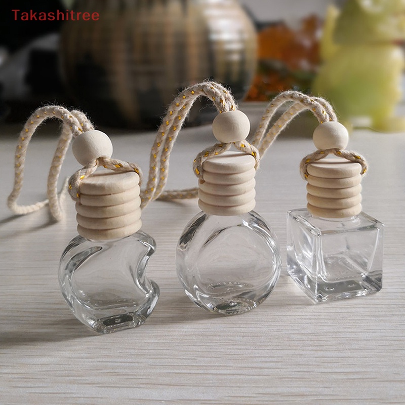 (Takashitree) Mặt Dây Chuyền Lọ Thủy Tinh Rỗng Trong Suốt Đựng Nước Hoa Trang Trí Nội Thất Xe Hơi