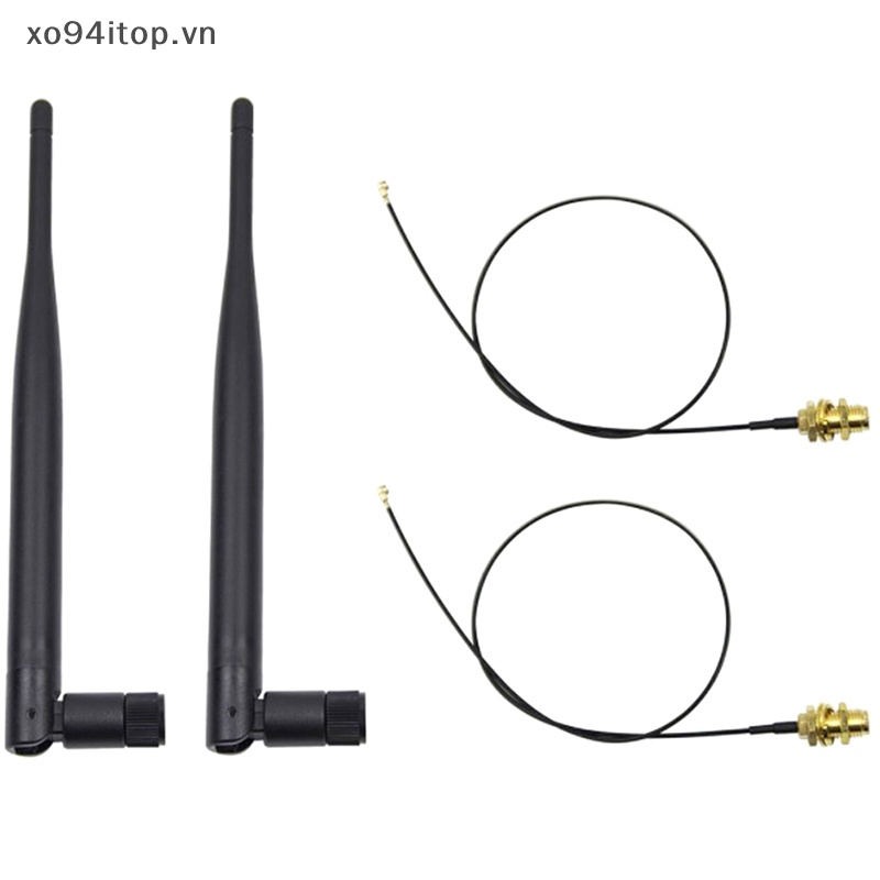 Ăng Ten WiFi 5dbi 21cm U.FL / IPEX Sang Rp-Sma 2.4GHz Chuyên Dụng
