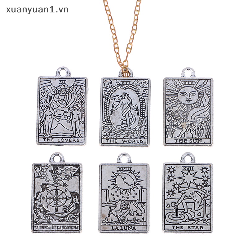 1 Mặt Vòng cổ Thủ Công Hình Phù Thủy Mặt Trăng Mặt Trời Lặn DIY