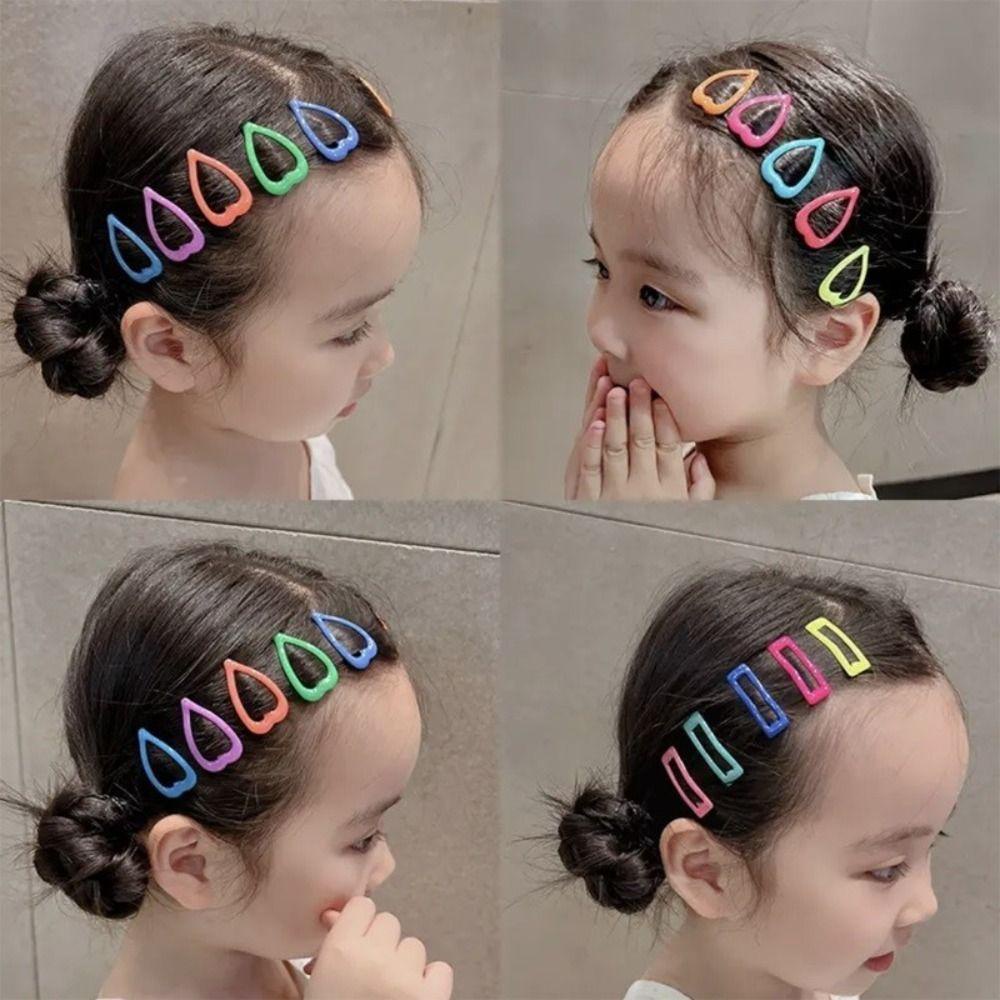 DANES Bộ Kẹp Tóc BB y2k Hình Ngôi Sao Năm Cánh Bằng Kim Loại Màu Sắc Ngọt Ngào Cho Bé Gái