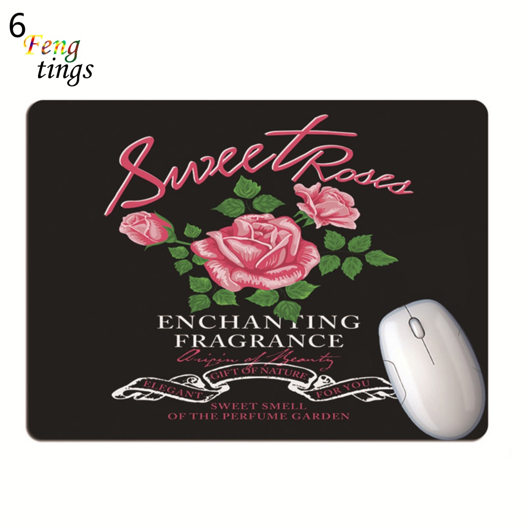 Miếng Lót Chuột Cao Su Mềm Chống Trượt Hình Hoa Lãng Mạn