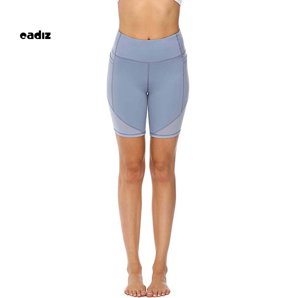 Quần Legging Thể Thao Lưng Cao Phối Lưới Chất Liệu Co Giãn Ôm Sát Tôn Dáng Thời Trang Cho Nữ