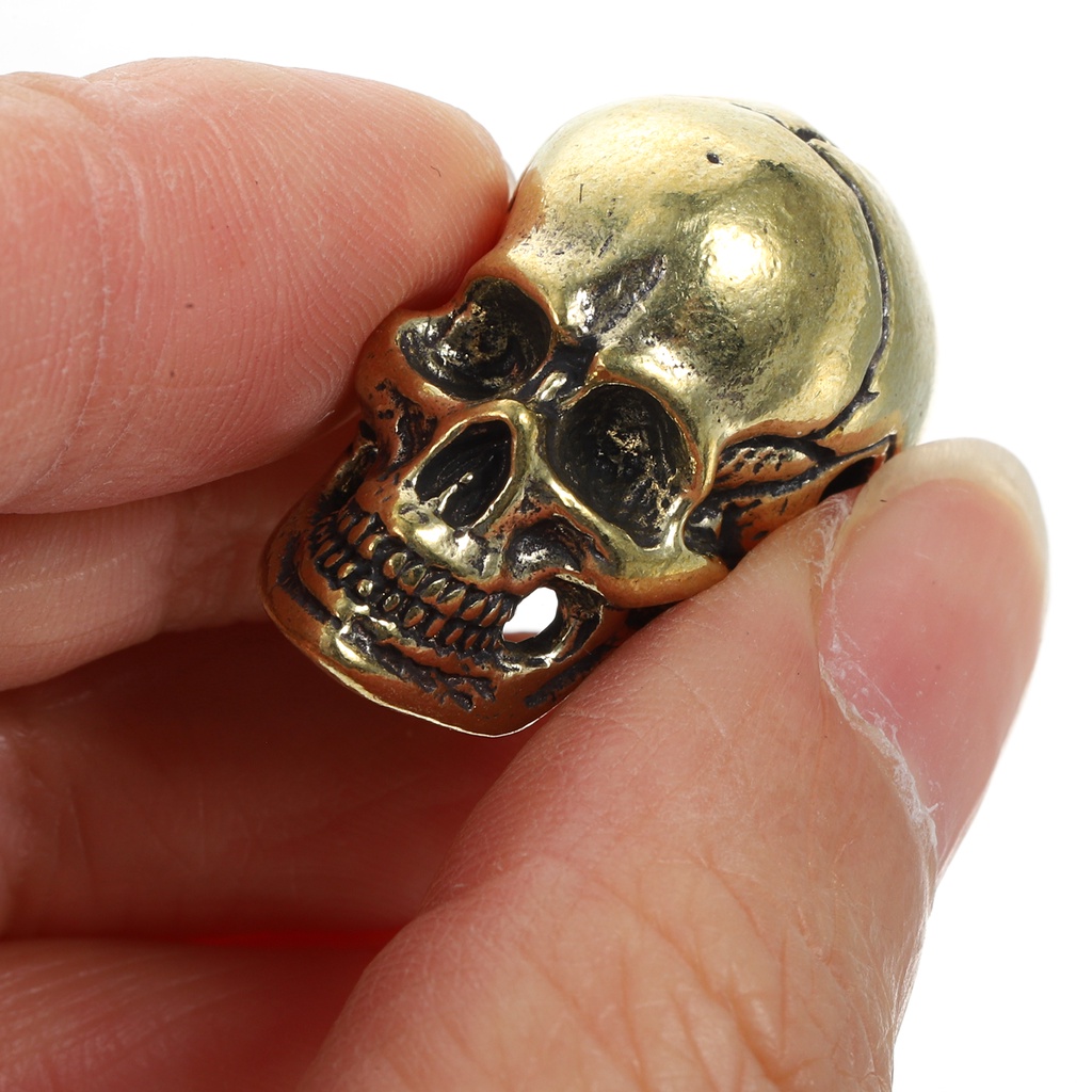 Mặt Dây Chuyền Hình Đầu Lâu Mini Bằng Đồng Thau