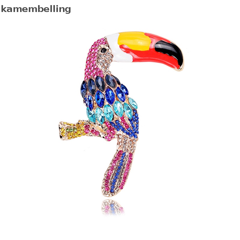 Ghim Cài Áo Hình Vẹt Miệng To Đính Đá Thời Trang Cho Nữ