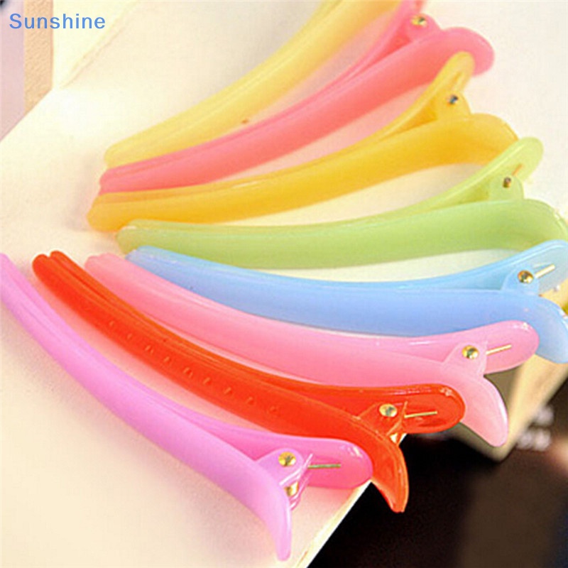 Set 10 Kẹp Tóc Cá Sấu DIY Bằng Nhựa Nhiều Màu Sắc Dành Cho Nữ