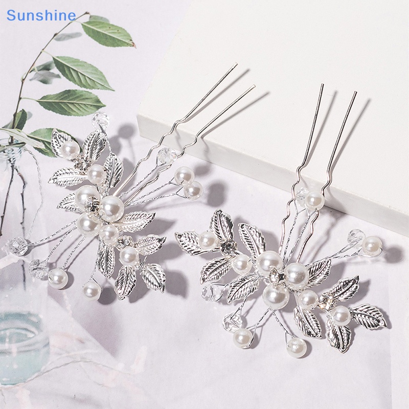 Trâm Cài Tóc Chữ U Hình Hoa Hướng Dương Đính Ngọc Trai Phong Cách Hanfu Cổ Điển Dành Cho Cô Dâu