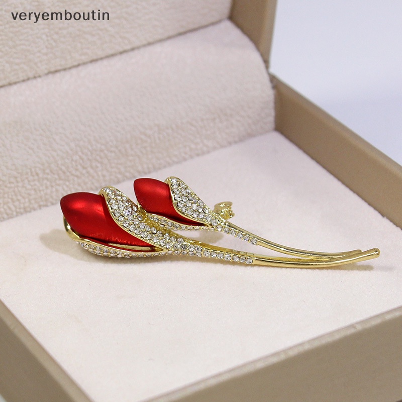 Ghim CàI ÁO HìNh Hoa Tulip ĐíNh Kim Cương Giả ThờI Trang Cho Nữ