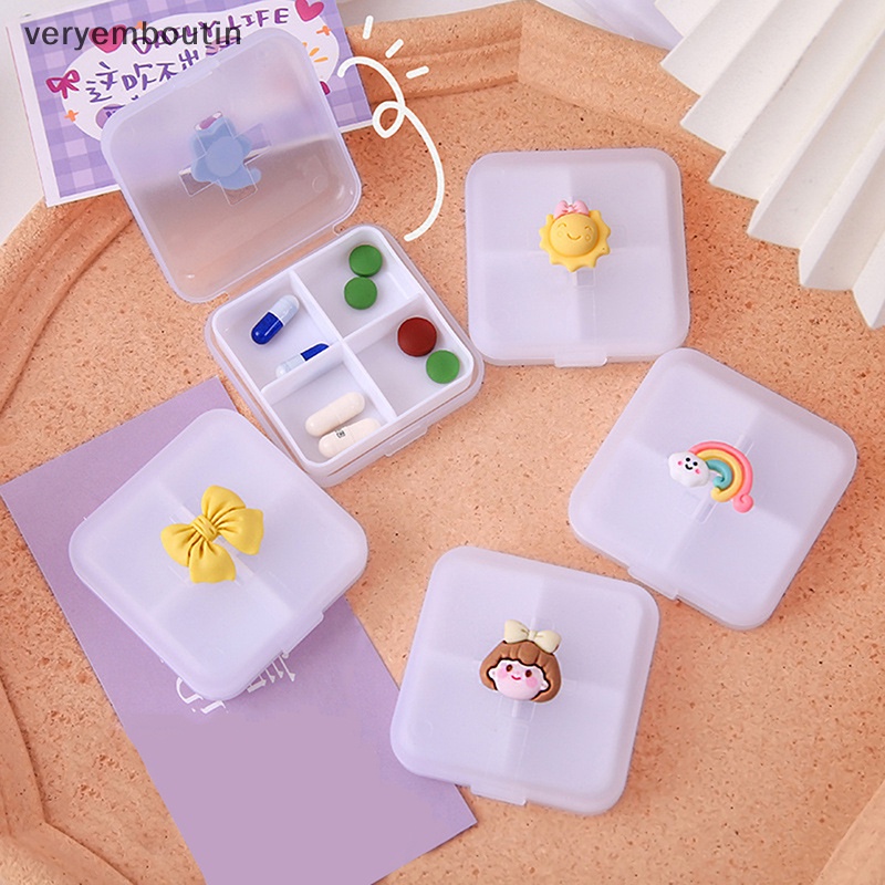 Hộp Đựng Thuốc 4 Ngăn 4 Ngăn Tiện Dụng Khi Đi Du Lịch