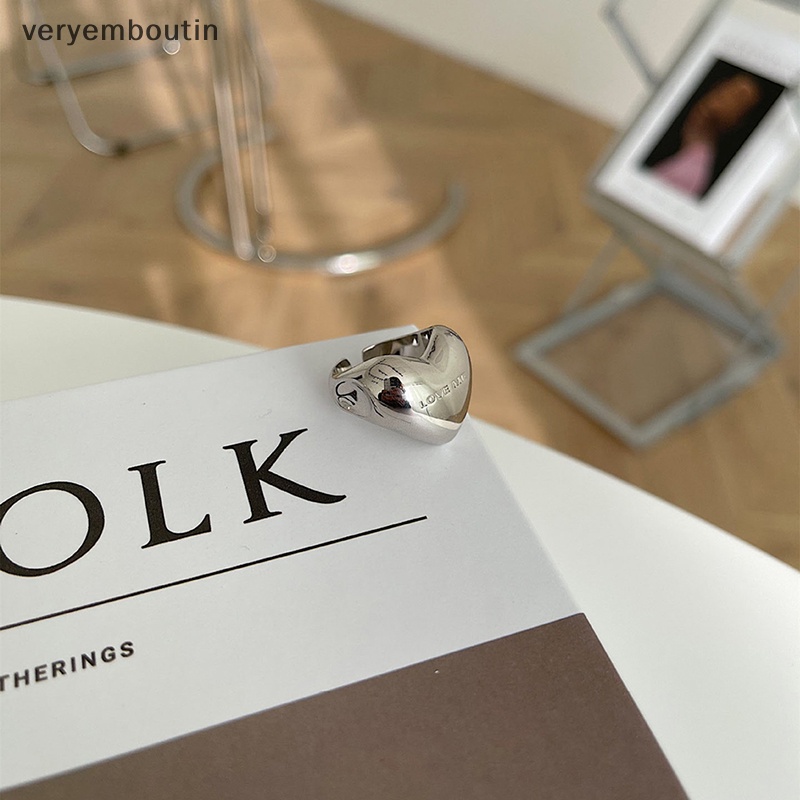 Nhẫn Hình Trái Tim Màu Bạc Thời Trang Dành Cho Nữ