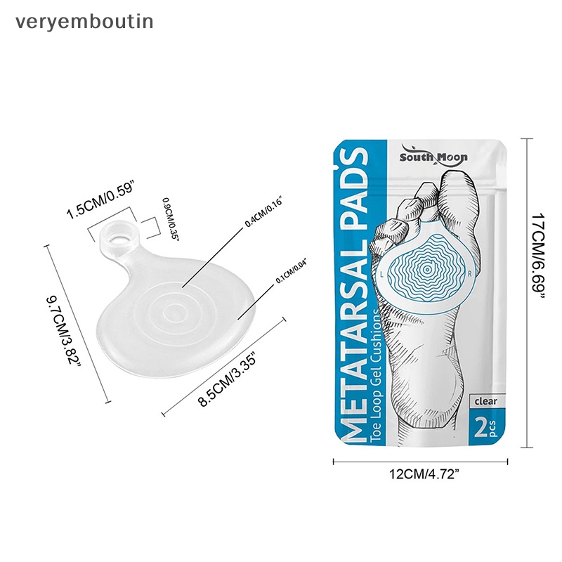 Set 1 Cặp Đệm Silicone Gel Hỗ Trợ Vòm Chân