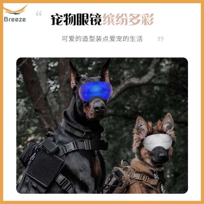 Kính Mát Chống Tia Uv Chống Gió Cỡ Vừa / Lớn Có Dây Đeo Tùy Chỉnh Tiện Dụng Cho Thú Cưng