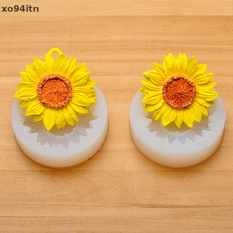 Khuôn Silicone Tạo Hình Hoa Hướng Dương 3D DIY Trang Trí Gương Chiếu Hậu Xe Hơi