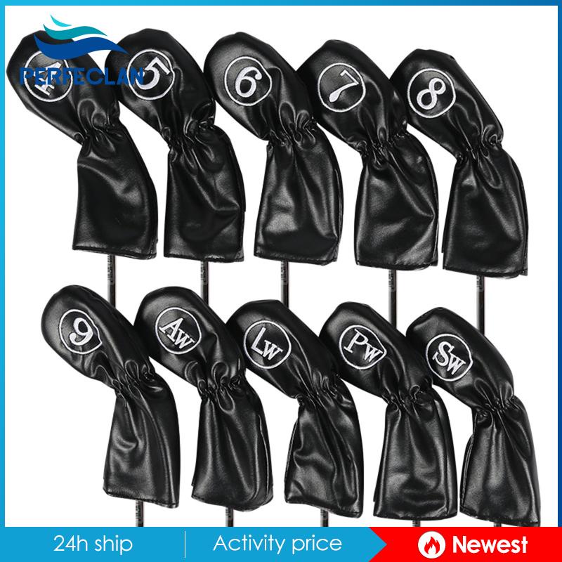 Set 10 Vỏ Bọc Gậy Đánh Golf Thêu Họa Tiết