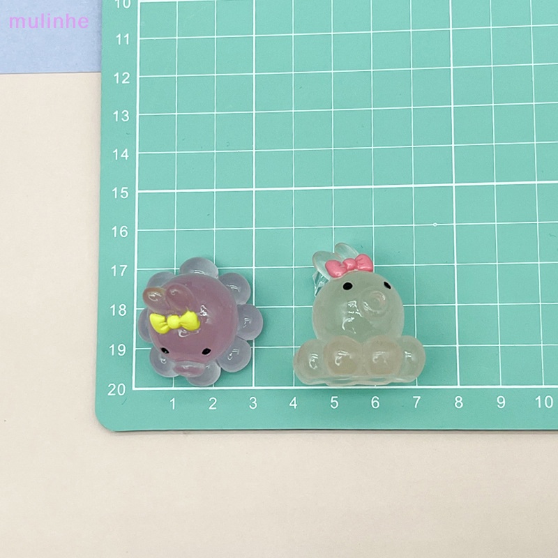 Bộ 2 Tượng Bạch Tuộc Mini Bằng Nhựa Resin Phát Quang Trang Trí Bảng Điều Khiển Xe Hơi DIY