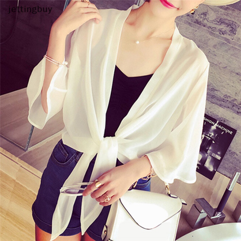 Áo Choàng Cardigan Chiffon QDD Chống Nắng Thời Trang Đi Biển Mùa Hè Cho Nữ