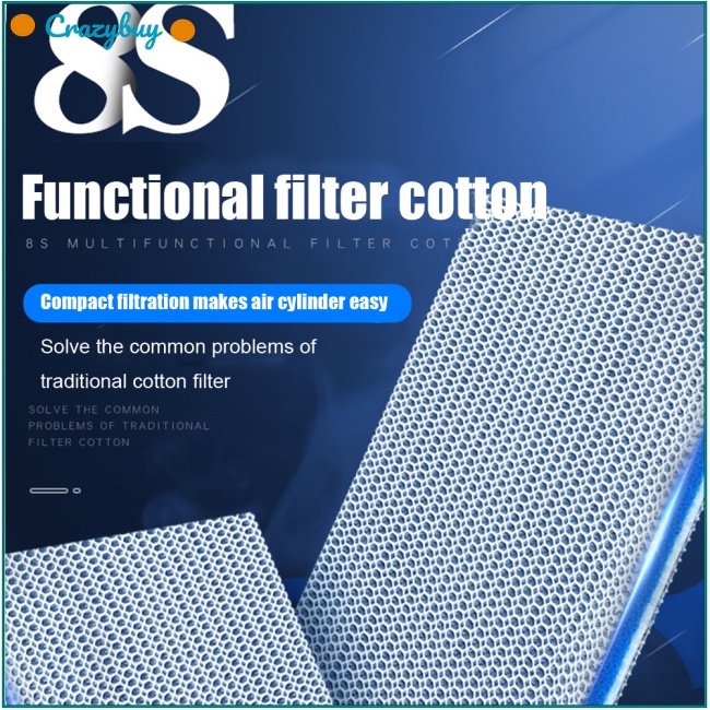Cr Tấm Lọc Hóa Sinh 6d 8s Bằng Cotton Thiết Kế Lỗ Tổ Ong Mạnh Mẽ Không Keo Dán Thấm Hút Nước Cho Bể Cá