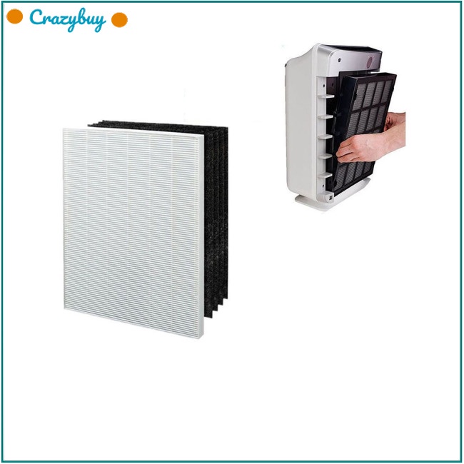Bộ Lọc Không Khí CR + 4 Tấm Lọc Than Hoạt Tính Thay Thế Cho HEPA Winix 115115