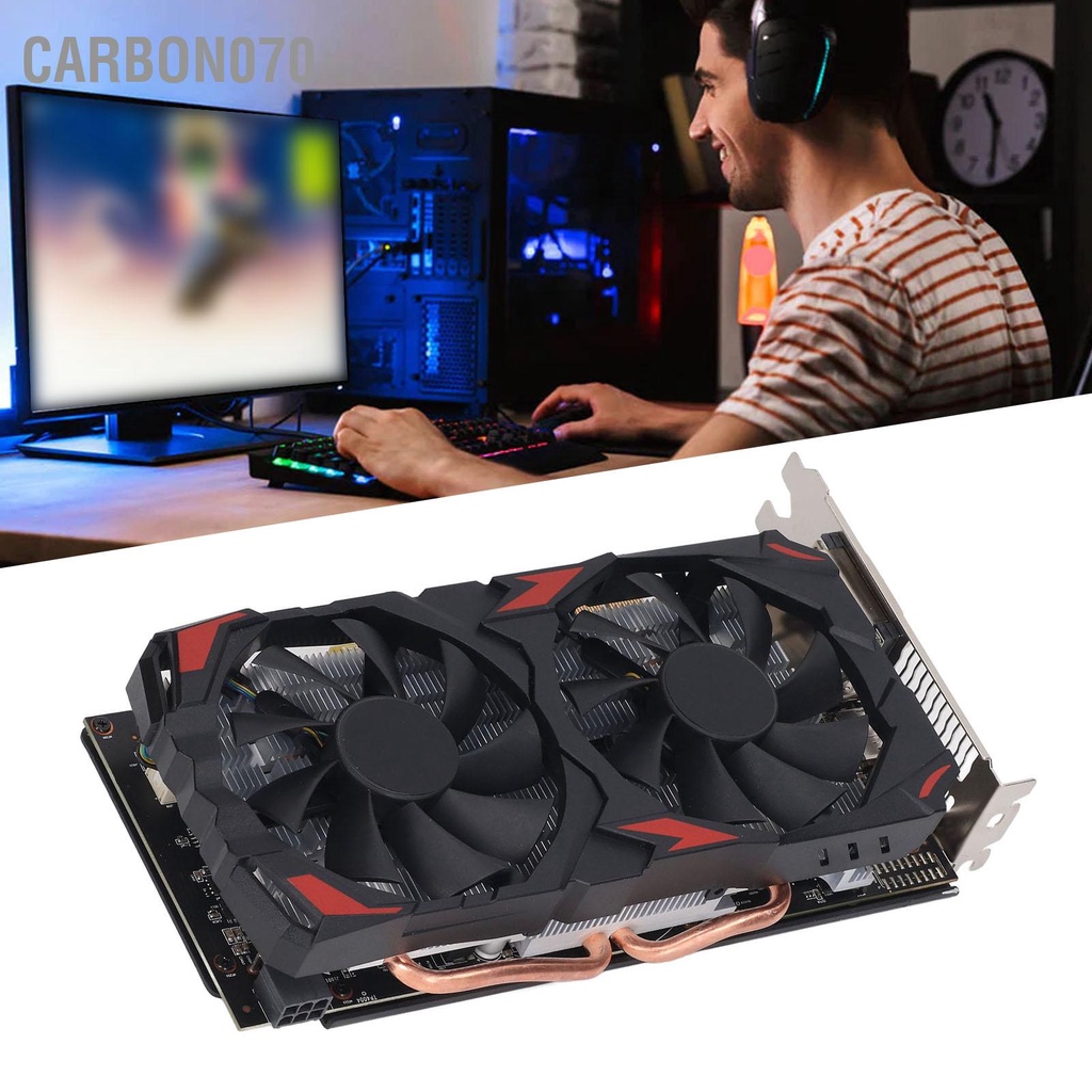 Carbon070 RX 580 8GB 256BIT Thẻ đồ họa máy tính chơi game cắm và chạy yên tĩnh với quạt kép cho để bàn