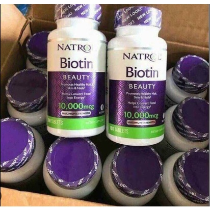 Viên uống hỗ trợ mọc tóc natrol biotin 10000mcg fast dissolve hộp 100 viên Healthy Care Extate Official Mall