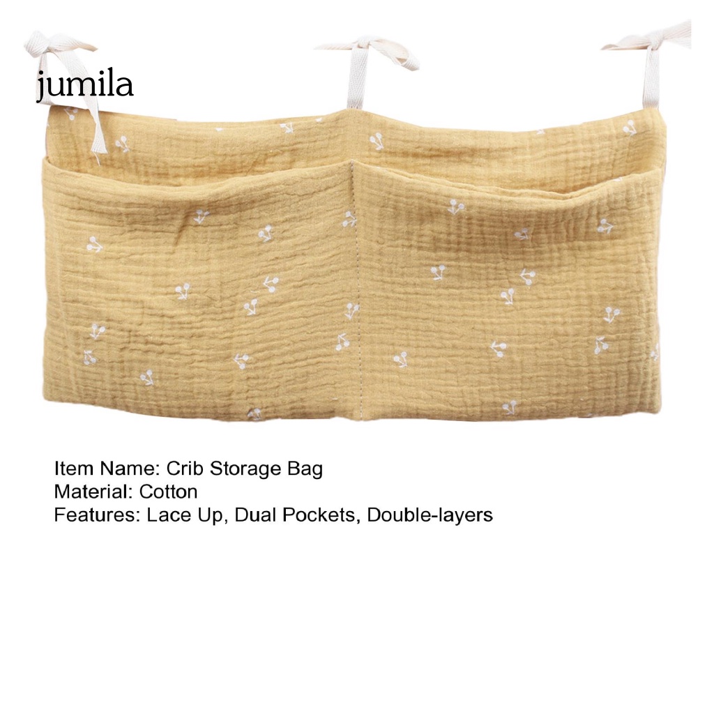 [JU] Túi Đựng Tã Lót Đồ Chơi Em Bé Hai Tầng Có Dây Buộc In Hình Trái Cây