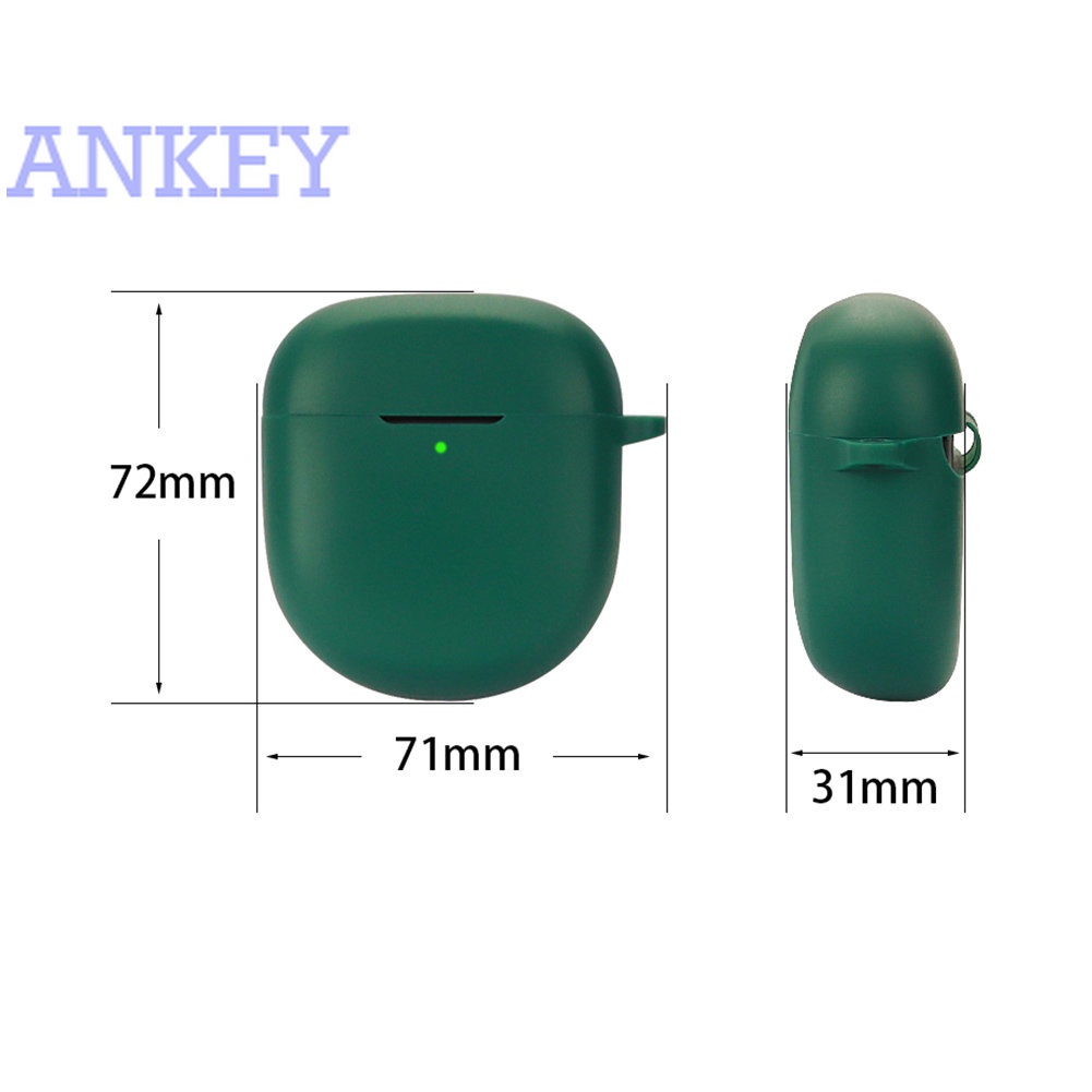For Bose QuietComfort Earbuds II Case Silicone QC 2 Headphone Holder with Hook Wireless Headphone Protector Case Shockproof Dustproof