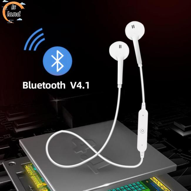 Tai Nghe Nhét Tai Bluetooth S6 Có Mic Đeo Cổ Phong Cách Thể Thao