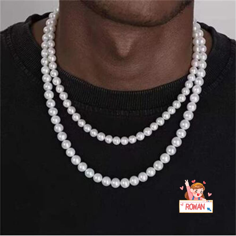 Vòng cổ Chuỗi Hạt Màu Trắng Thời Trang Dự Tiệc Cho Nam Và Nữ