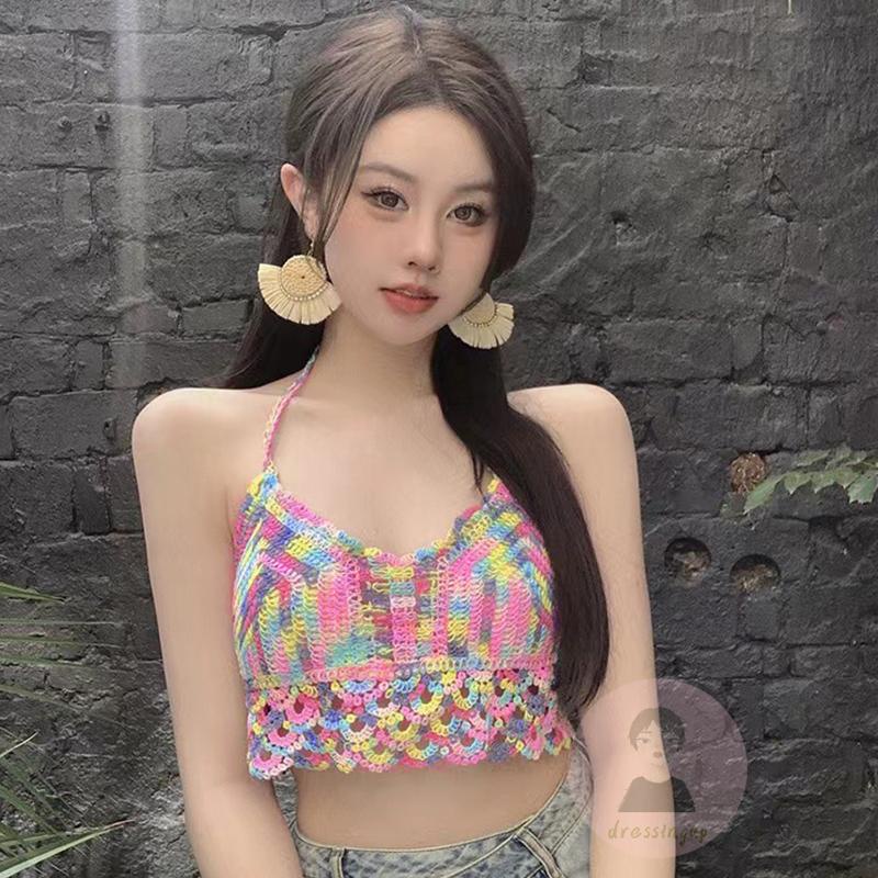 Áo Dệt Kim Sát Nách Ôm Dáng Nhiều Màu Sắc Thời Trang Mùa Hè Cho Nữ