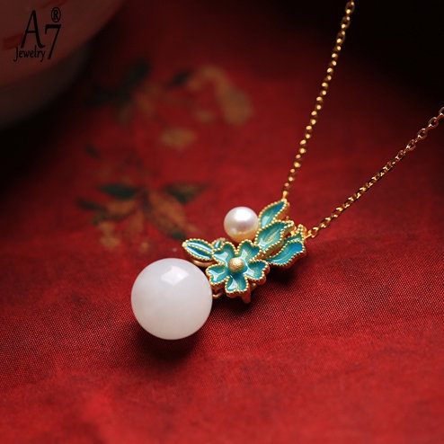 A77 | Vòng cổ Hoa Ngọc Bích Y1270