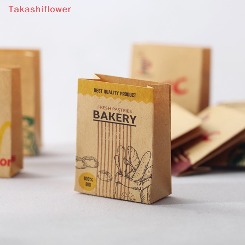 Set 5 Túi Giấy Đựng Bánh Hamburger / Khoai Tây Chiên Trang Trí Nhà Búp Bê