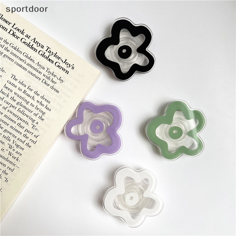 [sportoutdoor] Vòng Đỡ Điện Thoại Di Động Bằng Epoxy Resin Hoa Tươi Tắn Và Đáng Yêu Có Thể Gập Lại Được [out]