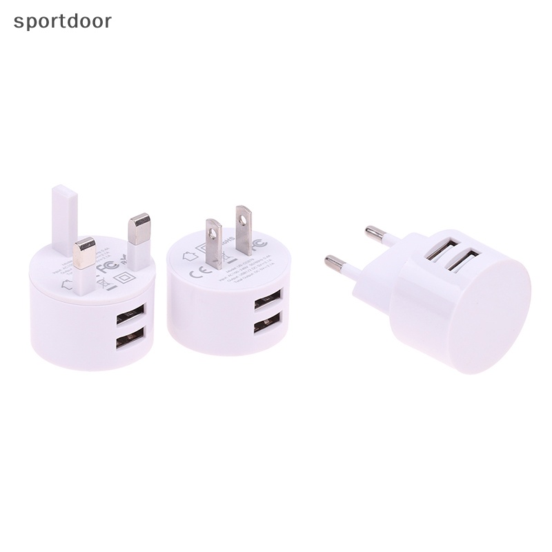 Củ Sạc Điện Thoại 5V 2.1A Min EU UK US 1 Phích Cắm Tiện Dụng Khi Đi Du Lịch