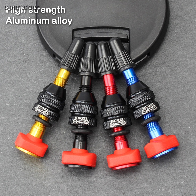 Bộ 2 Van Lốp Xe Đạp Không Ruột 40mm 60mm F / V CNC Bằng Hợp Kim Đồng